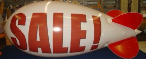 Advertising Blimp - 14 ft. with lettering